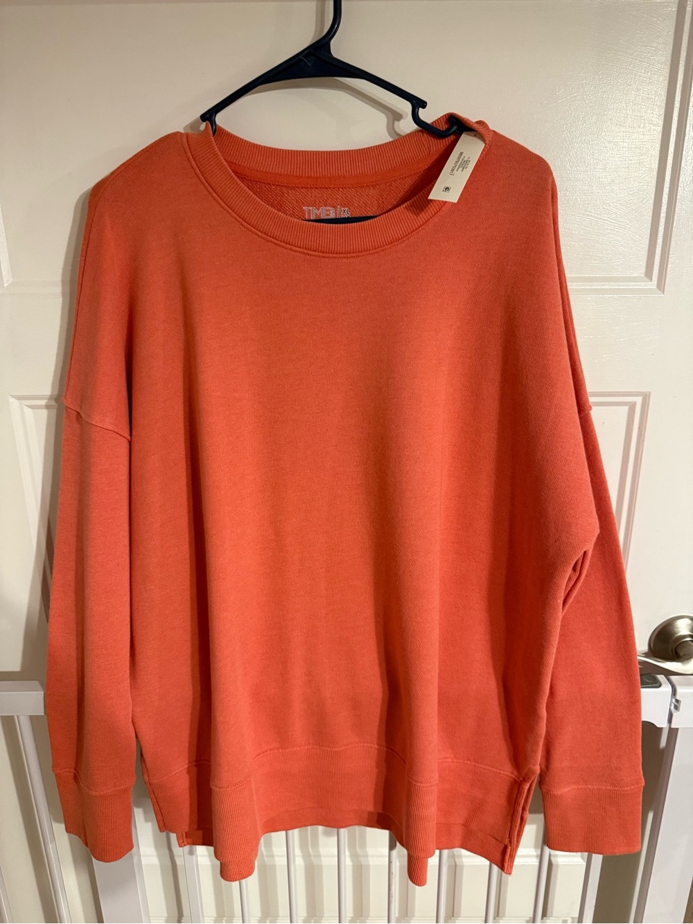 Time and Tru Coral Crewneck Sweater